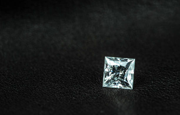 Lab grown diamond shown with black ground